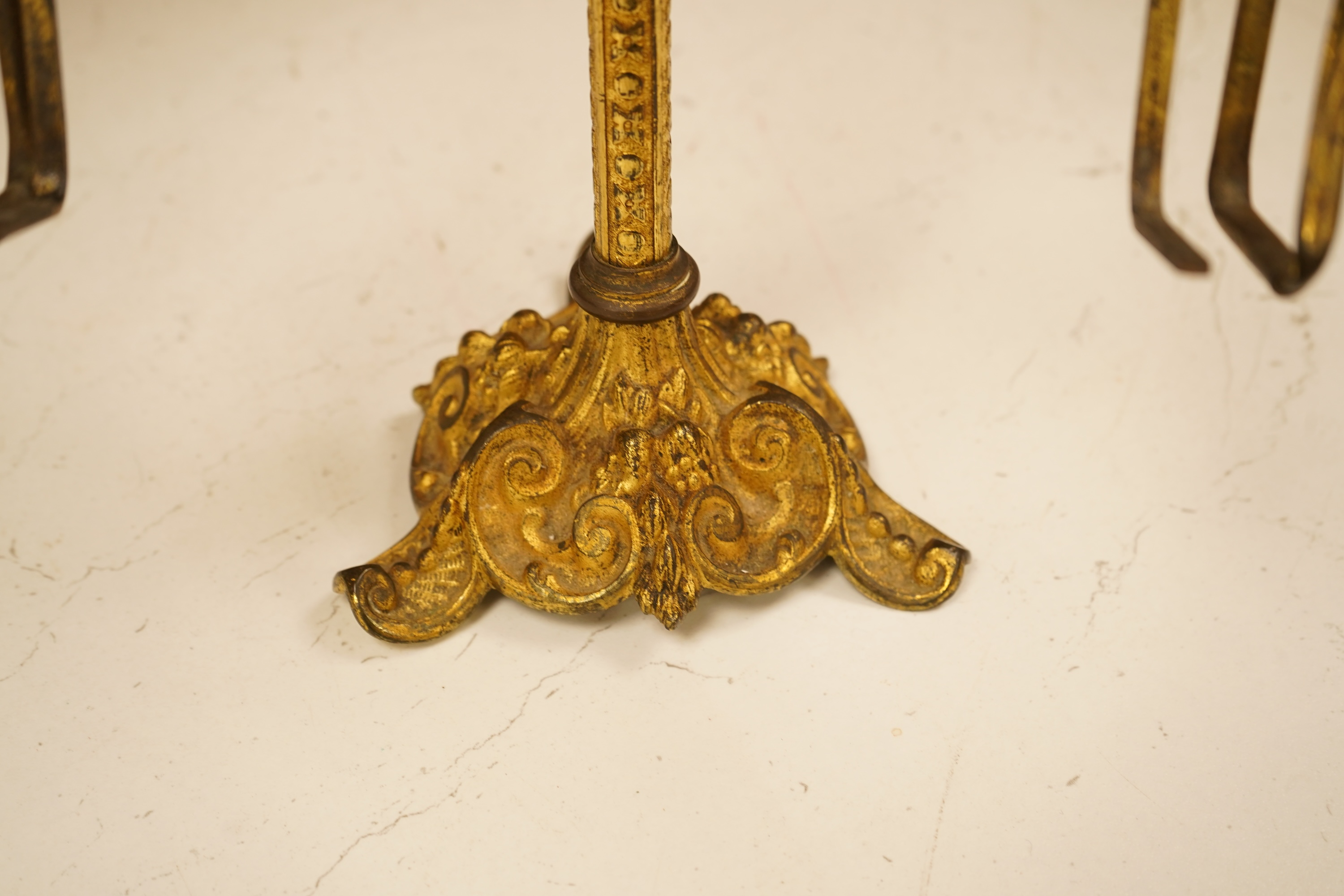A Victorian Wright's patent gilt brass telescopic 